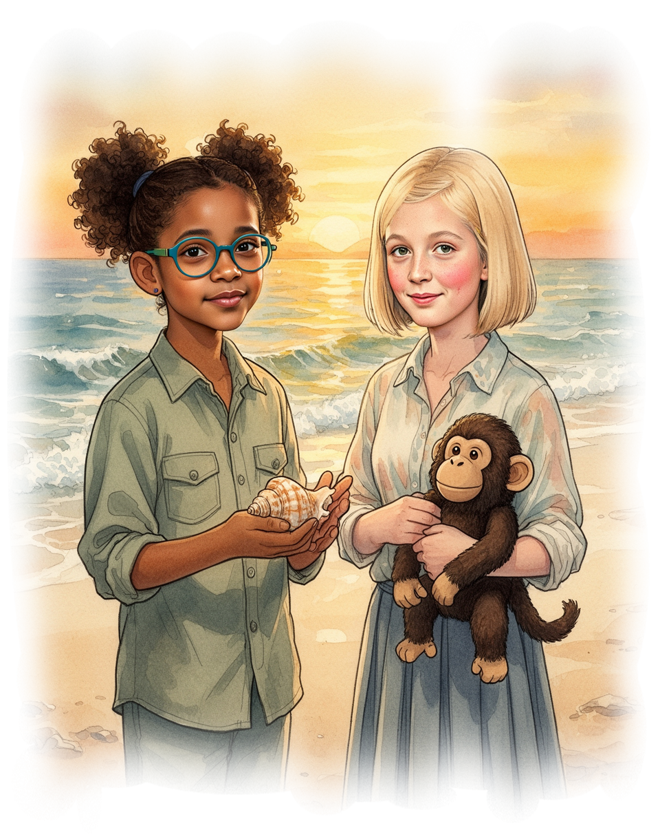 Cover illustration for Jane Goodall and the Chimpanzee Dream